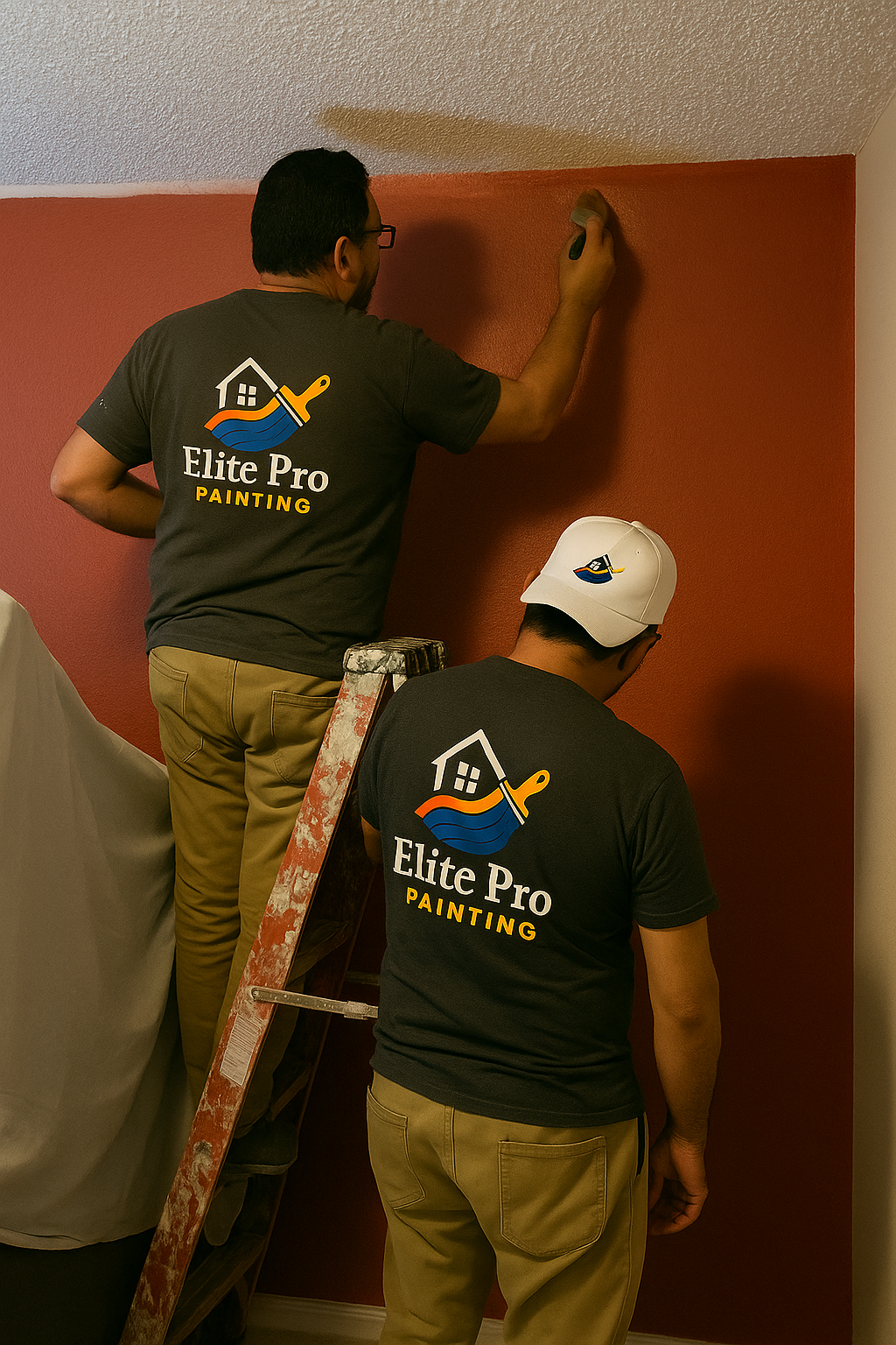 AZ Elite Pro Painting team member finishing a project efficiently